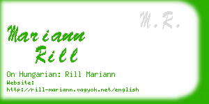 mariann rill business card